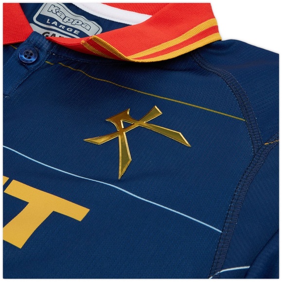 Kappa Blue Soccer Jersey with Red and Yellow Accents - Picture 3 of 7